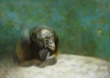 E. Steiner - „Der Philosoph“ Öl auf Leinwand 100 x 140